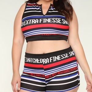 PLUS SIZE SHORT SET